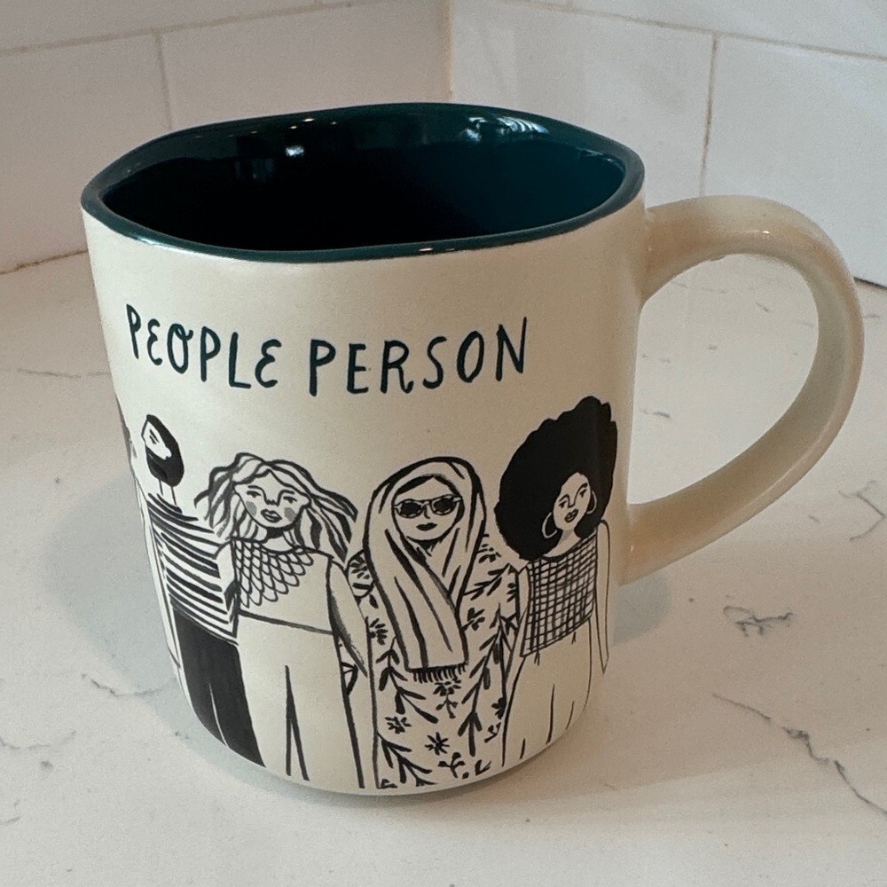 People Person Ceramic Mug - Cream and Black - Picture 4 of 6